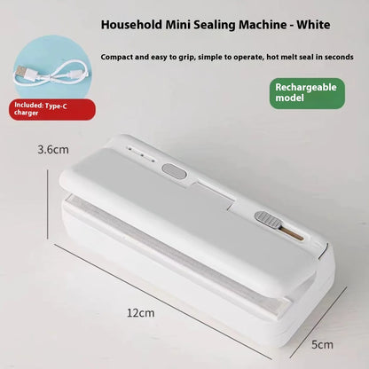 Mini Plastic Bag Sealer Heat Bag Sealing Machine Food Packaging Plastic Bags Sealer Clip Bag Handheld Rechargeable Heat Sealer Beauty World Shop