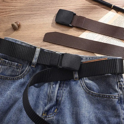 Men's Belt Outdoor Casual Canvas Belt Metal Free Training Nylon Tactical Belt With Pants Jeans Belt Sports Belts For Men Women Beauty World Shop
