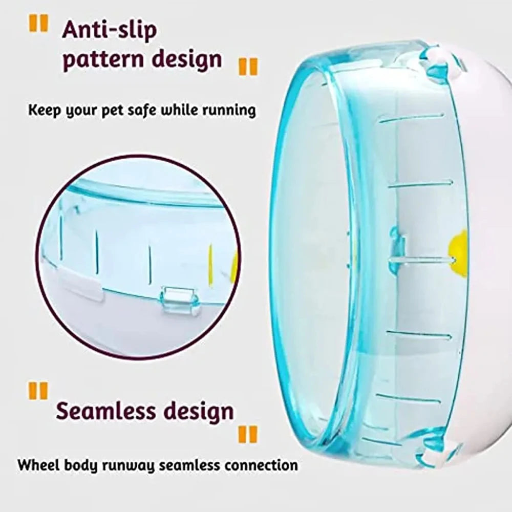 Hamster Wheel Running Disc Toy Sport Running Silent Transparent Small Pet Rotatory Jogging Wheel Toys Pet Hamster Cage Supplies Beauty World Shop
