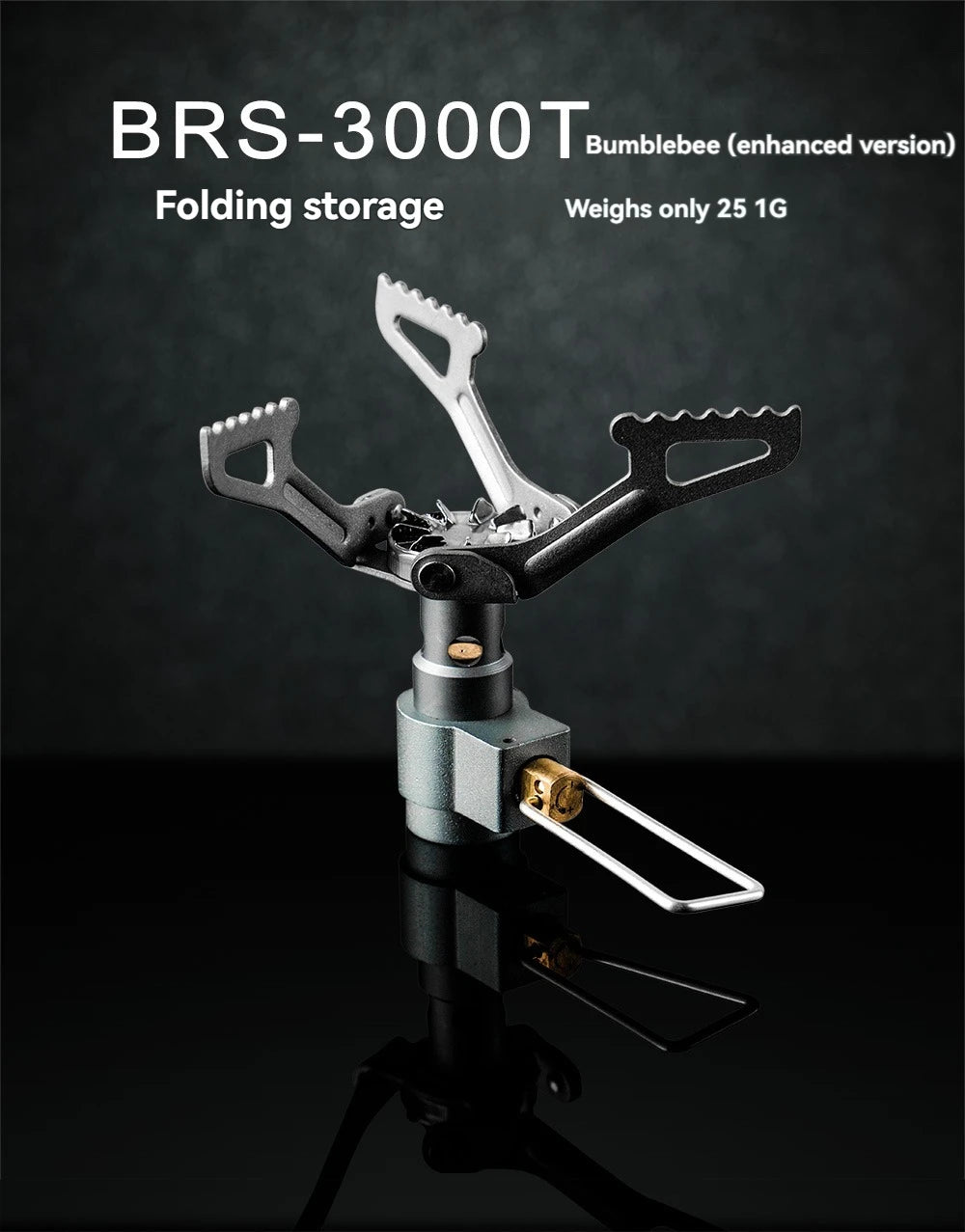 BRS-3000T Titanium Mini Camping Gas Burners 25g One-Piece Pocket Stove Outdooor Hiking Folding Cooking Furnace Portable ﻿ Beauty World Shop