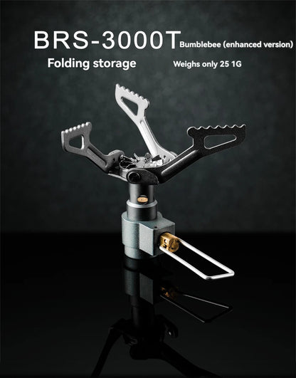 BRS-3000T Titanium Mini Camping Gas Burners 25g One-Piece Pocket Stove Outdooor Hiking Folding Cooking Furnace Portable ﻿ Beauty World Shop
