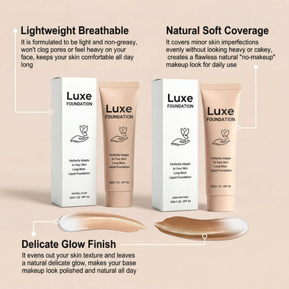 SPF 50 Color Changing Foundation Self Adjusting Adapt Skin Tone Conceal Face Fine Flaws Natural Invisible Skin Pores Makeup Base Beauty World Shop