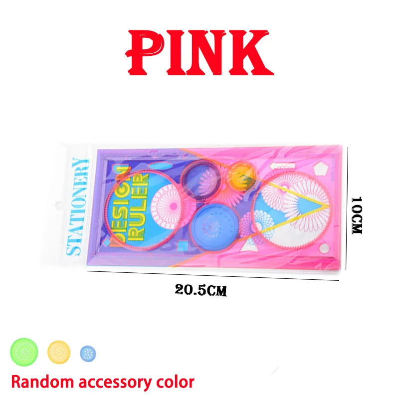 Geometry Spirograph Drawing Stencils Set Painting Template Art Crafts Creative Kids Educational Toy Variety of Flowers Ruler Beauty Fashion
