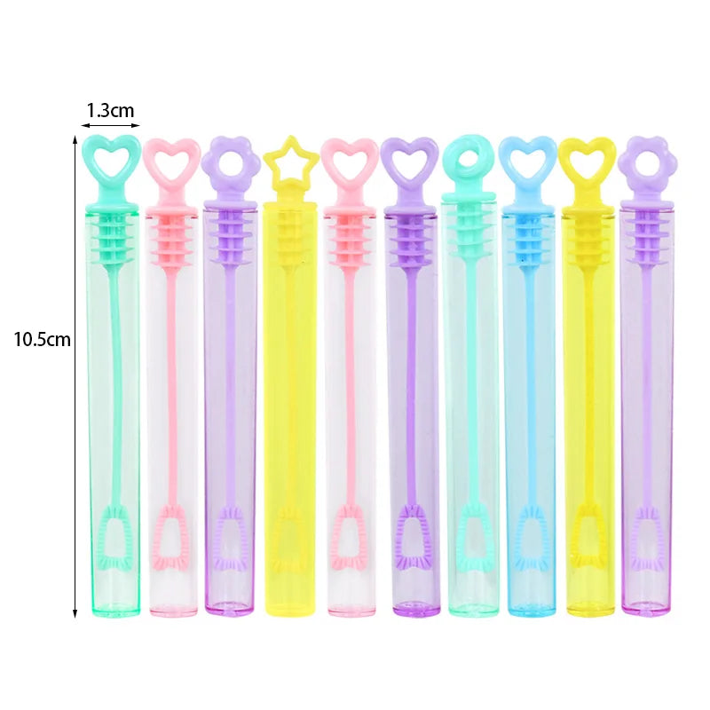 10-50pcs Colorful Bubble Soap Bottle Heart Wand Empty Tube Kids Birthday Party Favors Pinata Filler Toys Wedding Gifts for Guest Beauty World Shop