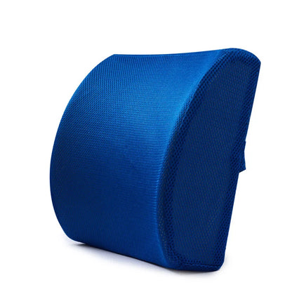 Car Lumbar Support Cushion Memory Foam Waist Pillow 2 Color Auto Seat Back Cushion for Car Chair Home Office Relieve Pain Beauty Trend Shop