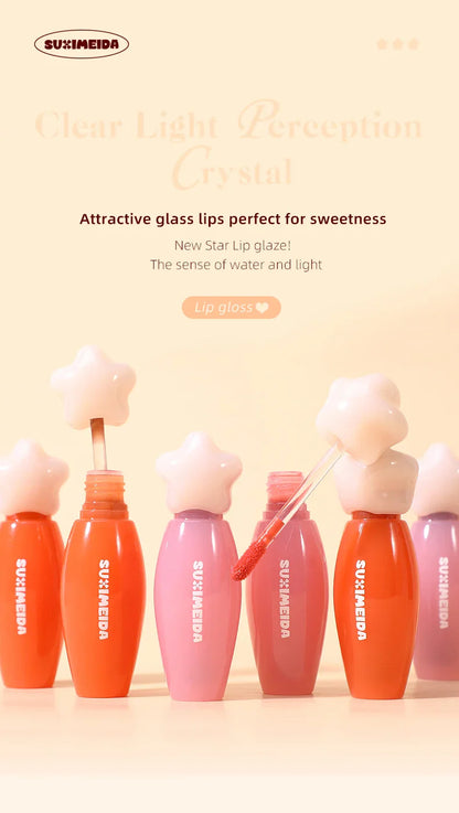 Suximei Da Hydrating Lip Lacquer - Glass Jelly Finish, Korean Style, Brightens Complexion Beauty Trend Shop