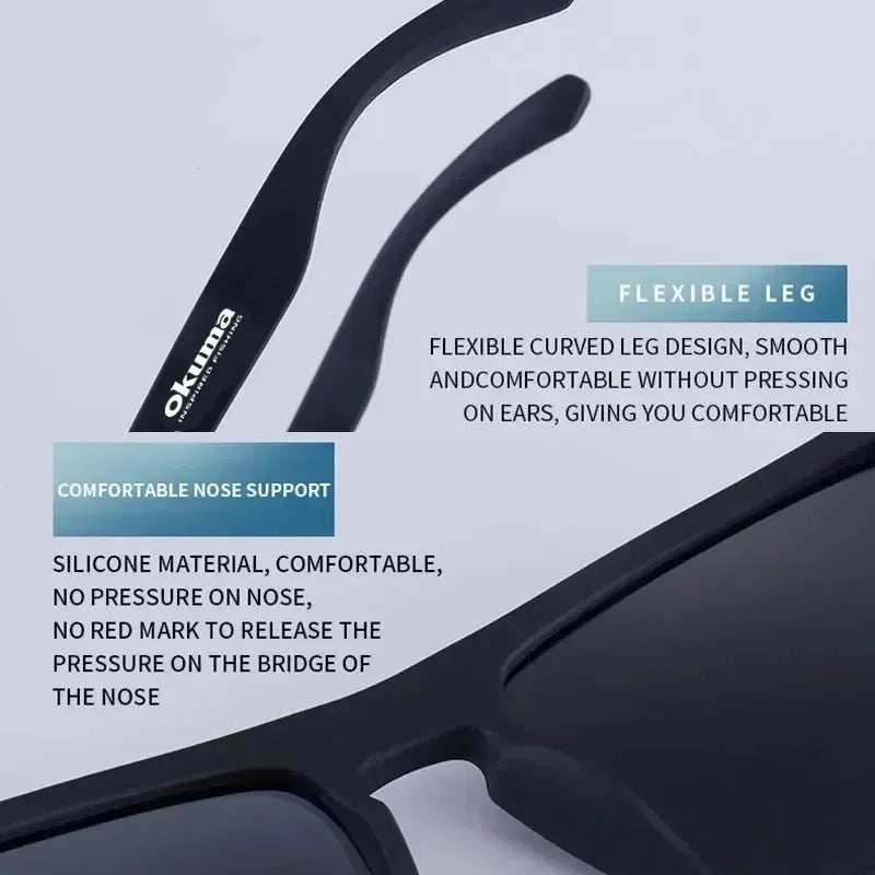 Okuma Polarized Sunglasses UV400 for Men and Women Outdoor Hunting, Fishing, Driving Bicycles, Sunglasses Optional Box Beauty World Shop