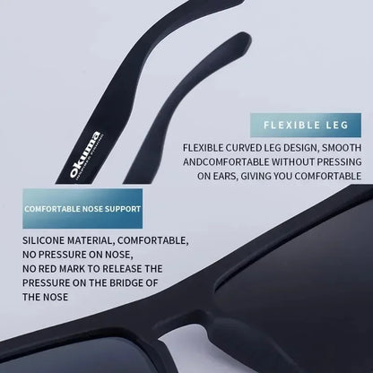 Okuma Polarized Sunglasses UV400 for Men and Women Outdoor Hunting, Fishing, Driving Bicycles, Sunglasses Optional Box Beauty World Shop