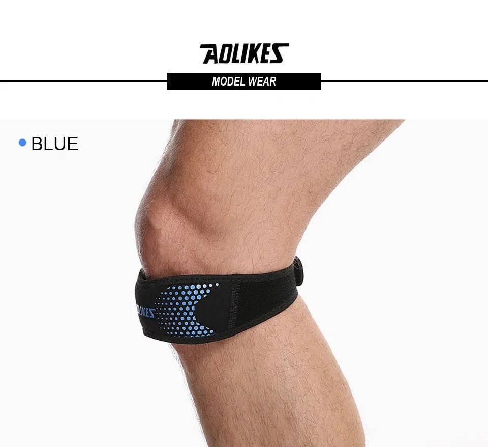 AOLIKES 1PCS Knee Braces for Knee Pain,Patella Knee Support Strap,Adjustable Patellar Tendon Stabilizer Band for Basketball Beauty World Shop