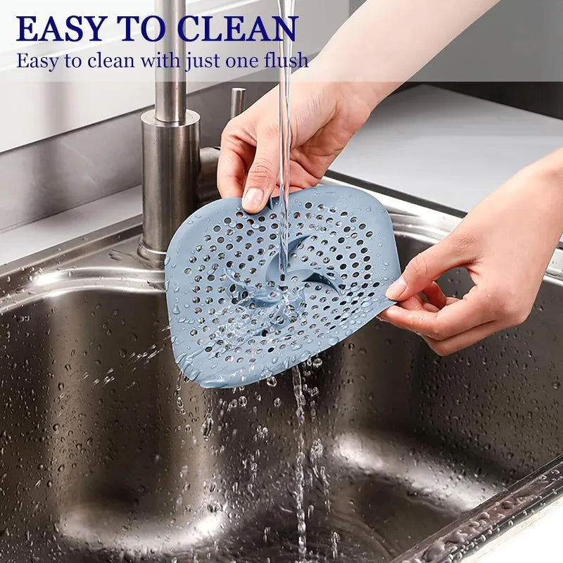 Shower Drain Hair Catcher Drain Cover Bathroom Tub with Suction Cup 5.9 Inches Silicone Sink Strainer Suit for Bathtub, Kitchen Beauty Trend Shop