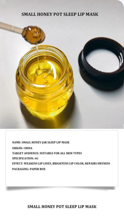 Transparent Honey Pot Lip Mask Moisturizes, Moisturizes, Lightens Lip Lines, Sleep Lip Mask, and Lip Care Beauty Trend Shop