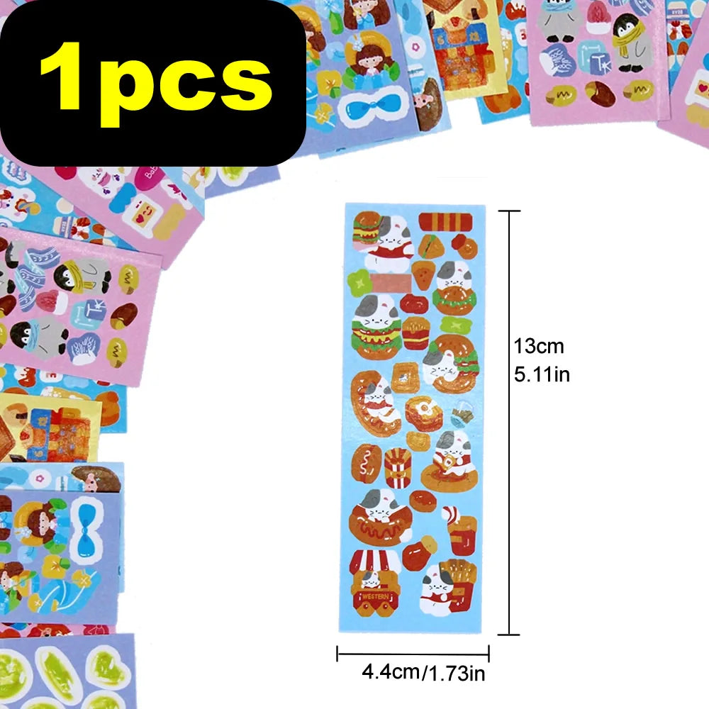 Kawaii Stickers for Kids Cute Stationary Aesthetic Diary Decoration Art Supplies Stickers for Scrapbooking Lot Korean Paper Desk Beauty World Shop