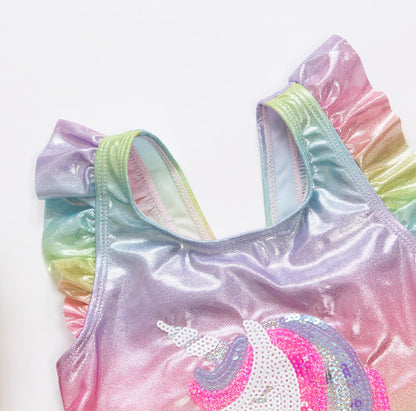 Fishscale Bandage Girls Kids Swimsuit 2026 Shell Shape Embroidery Children Girls One Piece Swimwear Beach Wear Monokini Beauty World Shop