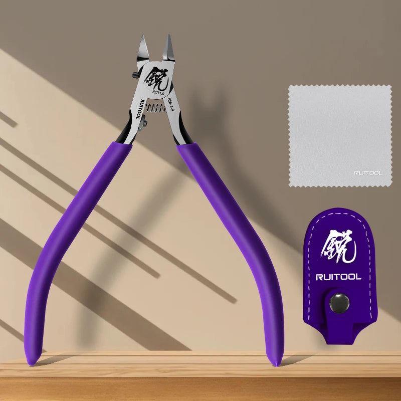 1pc Model Pliers CR-V Ultra-thin Single Blade Gundam Nipper Non-slip Grip Sprue Cutter for Plastic Model Cutting and Building Beauty World Shop