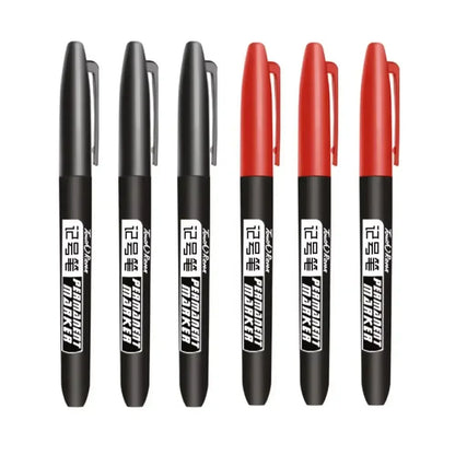 6-20PCs/Set PermanentMarker Pen Fine Point Waterproof Markers Thin Nib Crude Nib Black Blue Red Ink 1.5mm Fine Color Marker Pens Beauty World Shop