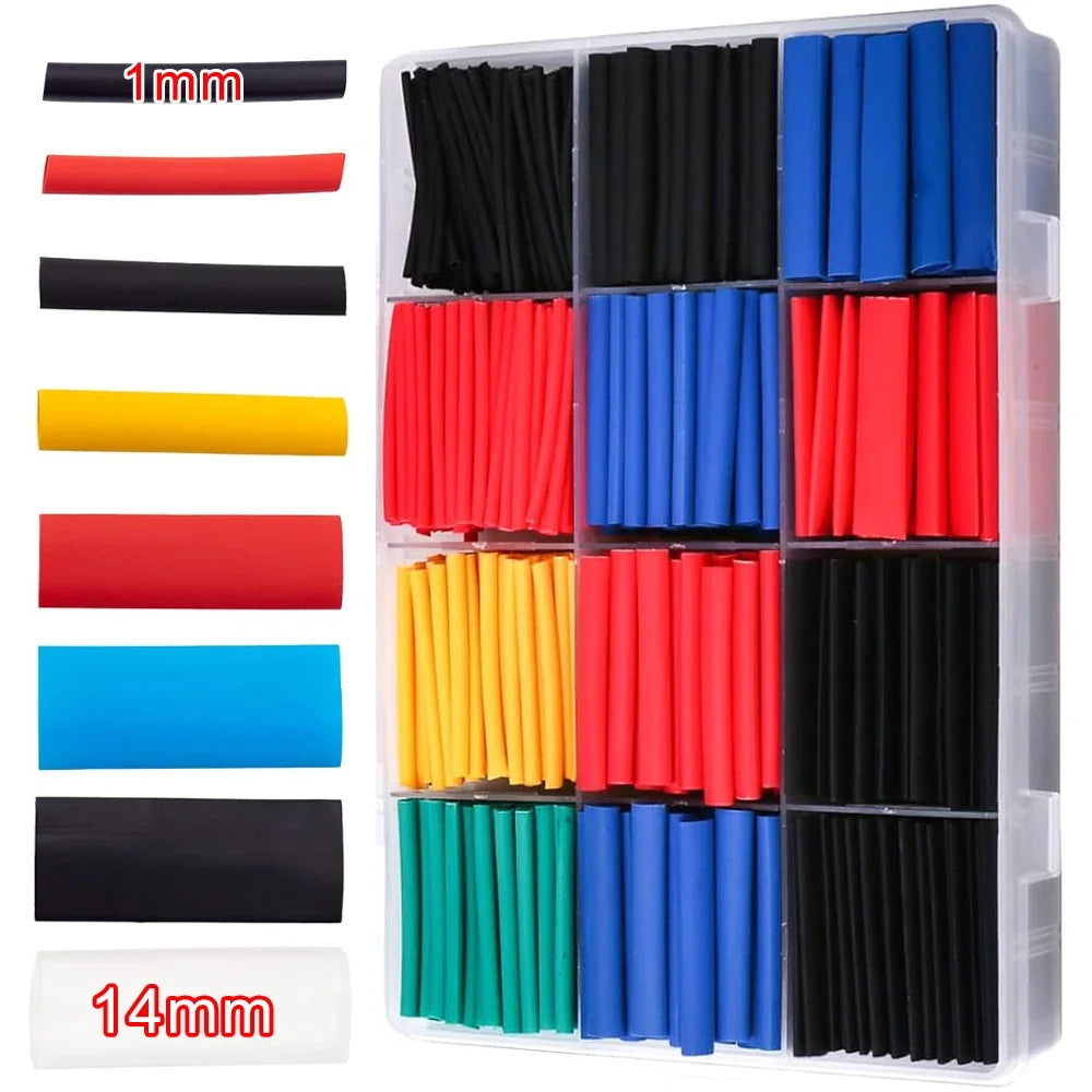 Heat Shrink Tube Kit Thermoresistant Tubing Heat Shrink Wire Wrapping Electrical Connection Cable Insulation Sleeved Protecter Beauty World Shop