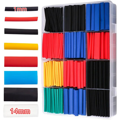 Heat Shrink Tube Kit Thermoresistant Tubing Heat Shrink Wire Wrapping Electrical Connection Cable Insulation Sleeved Protecter Beauty World Shop