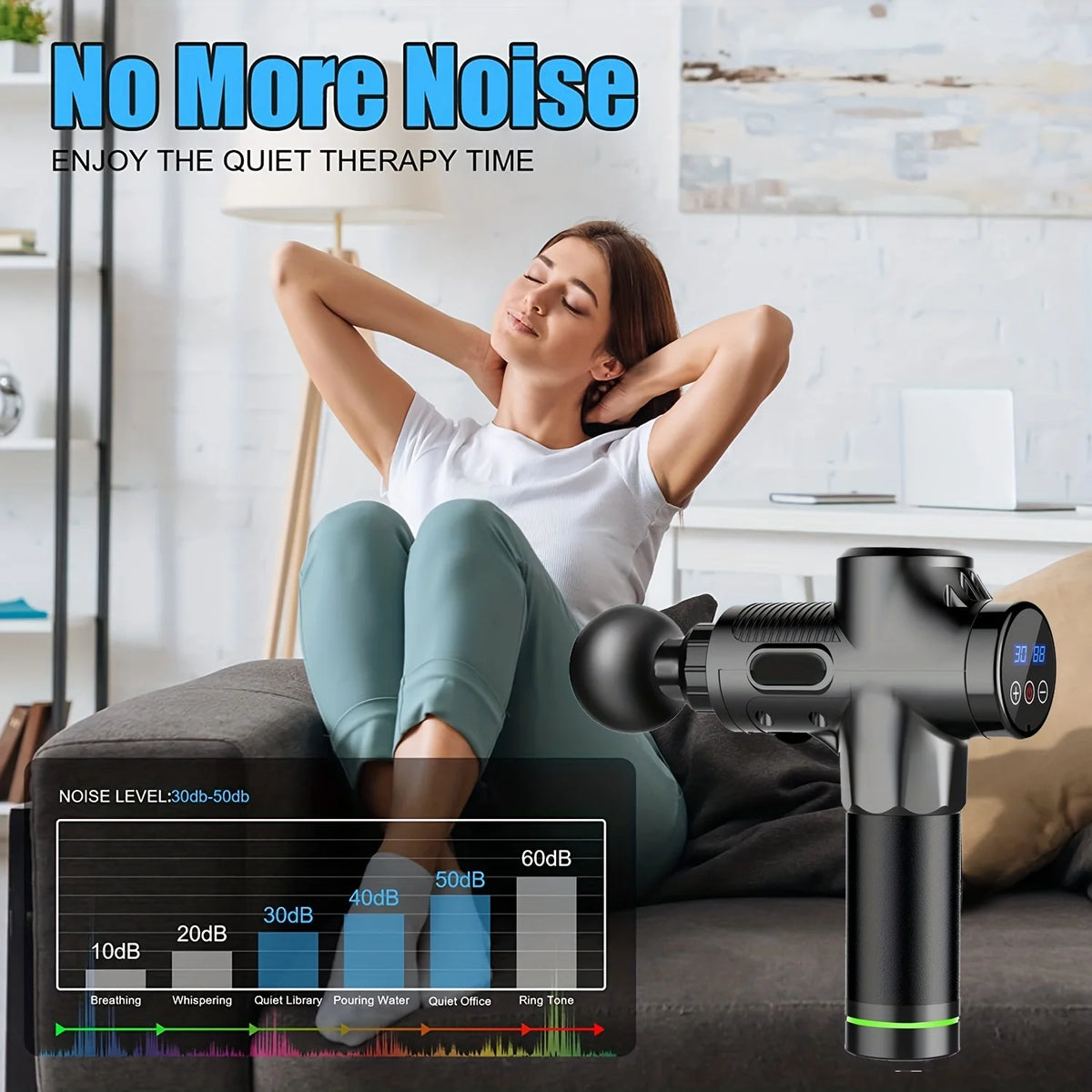 Portable Fascia Gun Vibration Massage Gun For Body Neck Back Deep Muscle Relaxation Fitness Slimming One Head Beauty World Shop