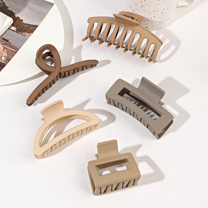 5 Pcs Mixed Colors And Shapes Big Hair Claw Clips for Women Girls Thin Thick Curly Hair, Strong Hold Jaw Clips. Beauty World Shop