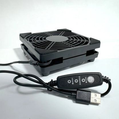 5V USB router cooling fan, with three-speed adjustable function. Style is suitable for cooling various devices. Beauty World Shop