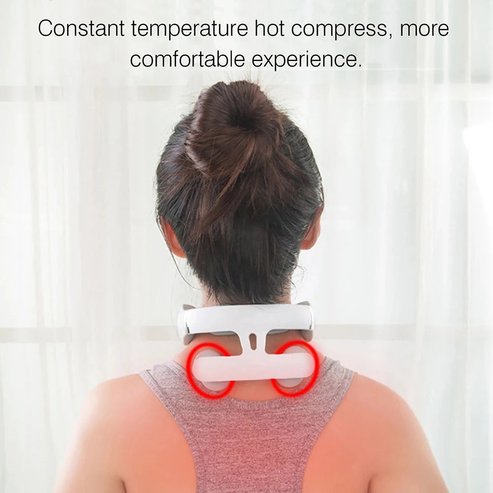 4-head Neck Massager USB Rechargeable Cervical Massager Relaxation Gifts for Women Men Dad Mom Beauty World Shop