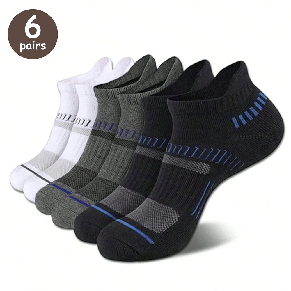 6/12 Pairs Colorful Men's Low Tub Socks Fashion Comfortable Autumn Classic Black Business Sock High-quality Men's Short Socks Beauty World Shop