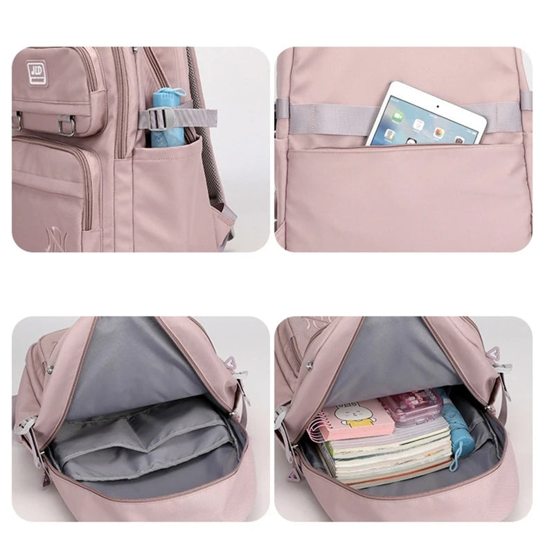 Girl School Bag Backpack Back Pack For Teenager Women Children Female Pink Schoolbag Primary High Bagpack Class Teens Child Kids Beauty World Shop