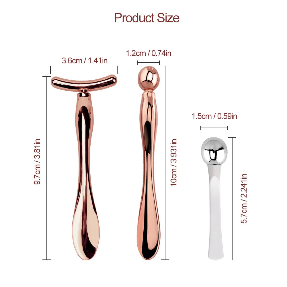 2in 1 Face Eye Massage Stick Eye Cream Applicator for Anti Wrinkle Dark Circles Facial Lifting Mixing Spatulas Scoop Mini Spoon Beauty World Shop