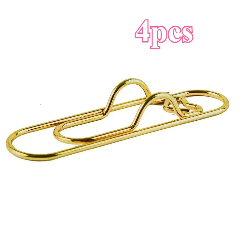 4Pcs Multifunctional Love Pen Clip, Portable Hanging Pen Button Fixed Seat Paper Clip for Notebook Stationery Accessories Beauty World Shop