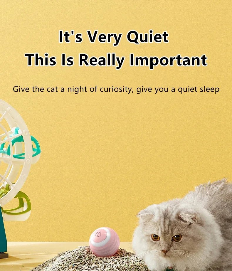 Spin Ball Things for Cats Toys Electric Interactive USB Charging Cat Ball Toy Cat and Dog Accessories Pet Cat's Supplies Home Beauty World Shop