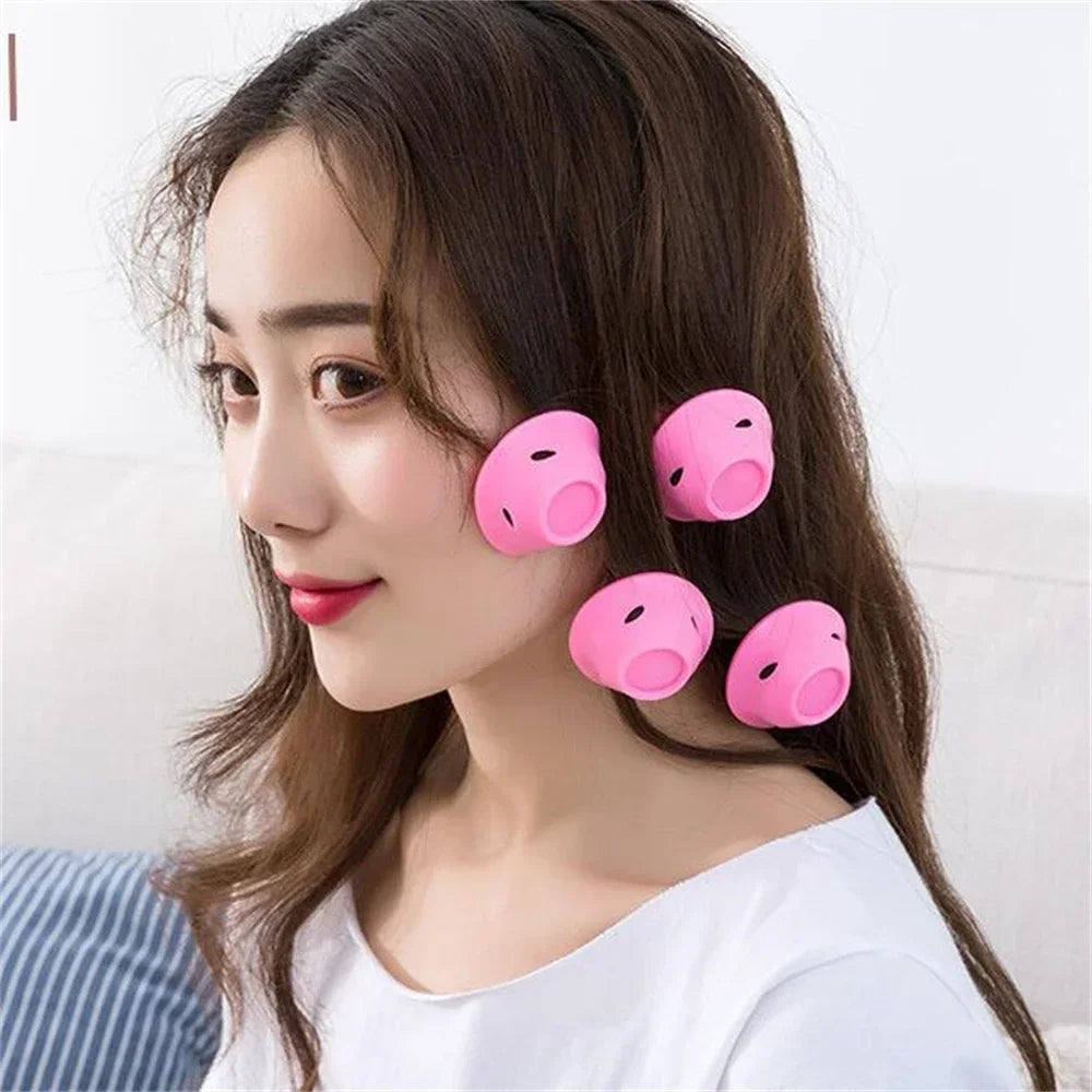 Heatless Hair Curlers Set: 10 Pieces Including Large and Small Soft Overnight Rollers for Women and Kids Lazy Curling Rods Beauty World Shop