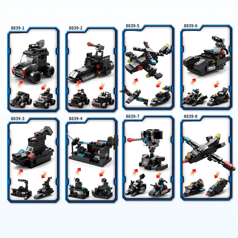 Compatible with Lego 585Pcs City Police Station SWAT Truck Car Building Blocks DIY Toys for Boys Kids Gifts Beauty World Shop