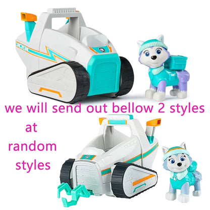 10kinds Genuine Paw Patrol Everest Ryder Rex Skye Chase Rocky Zuma Vehicle with Collectible Figure Birthday Gift Children Toy Beauty World Shop
