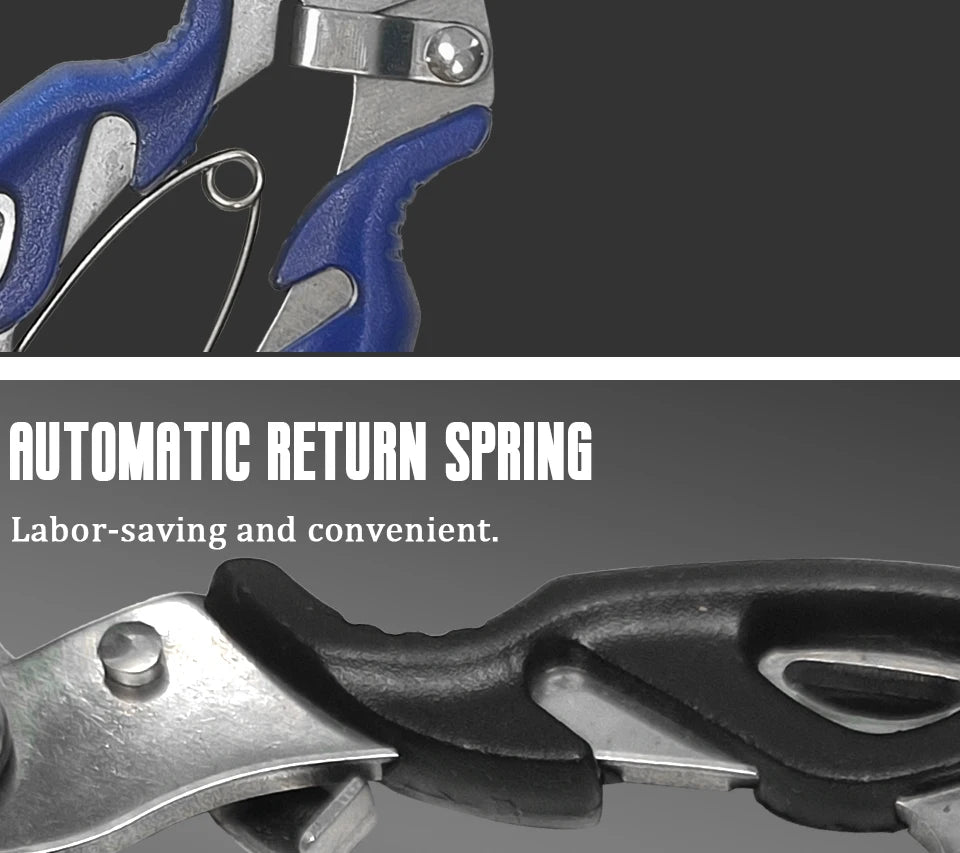 Fishing Lure Plier Scissors Return Spring Latch Bend Design Comfortable Handle Needle Nose Pliers Eagle Nose Pliers Orange Beauty World Shop