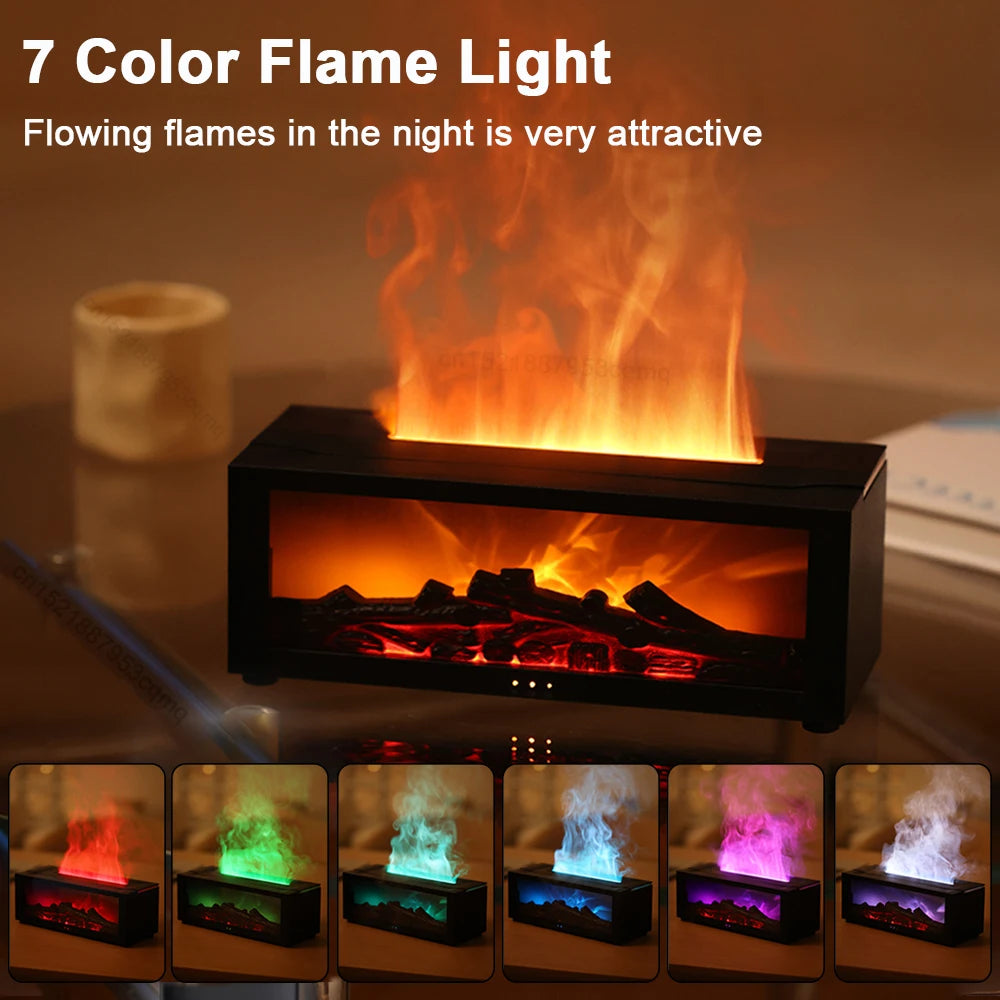 Air Humidifier Essential Oils Humidifiers Home Aroma Humidifier Flame Automatic Fragrance Diffuser With LED Light Remote Control Beauty World Shop