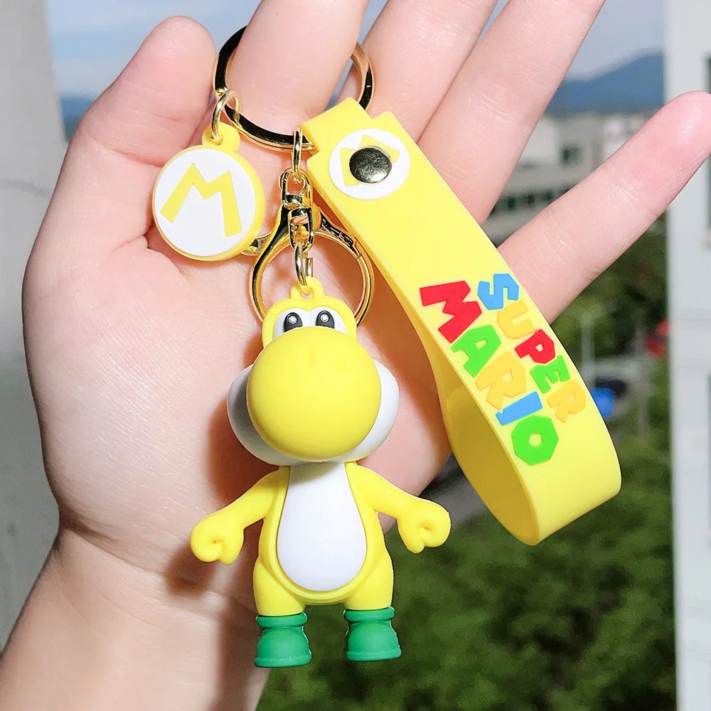 19 Styles Anime Keychain Mario Bros Luigi Toad Bowser Action Figure Model PVC Cartoon Bag Doll Pendant Toys Gift Beauty World Shop