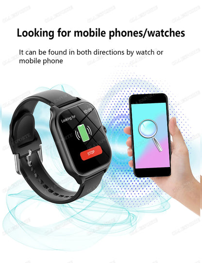 Smart Watch For Android IOS Watches 1.83inch HD Display Bluetooth Call Message Alert Music Sports Mode Smartwatch Men Women Gift Beauty World Shop