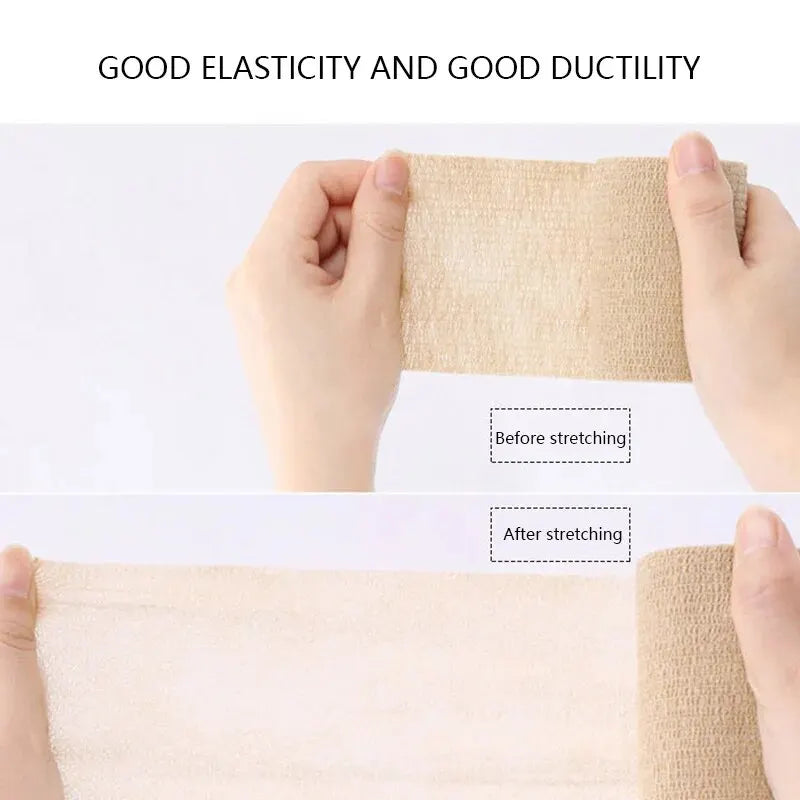 Self Adherent Cohesive Bandage Wrap Stretch Non Woven Self Adhesive Tape - Skin Colour Athletic Elastic Bandage Beauty World Shop