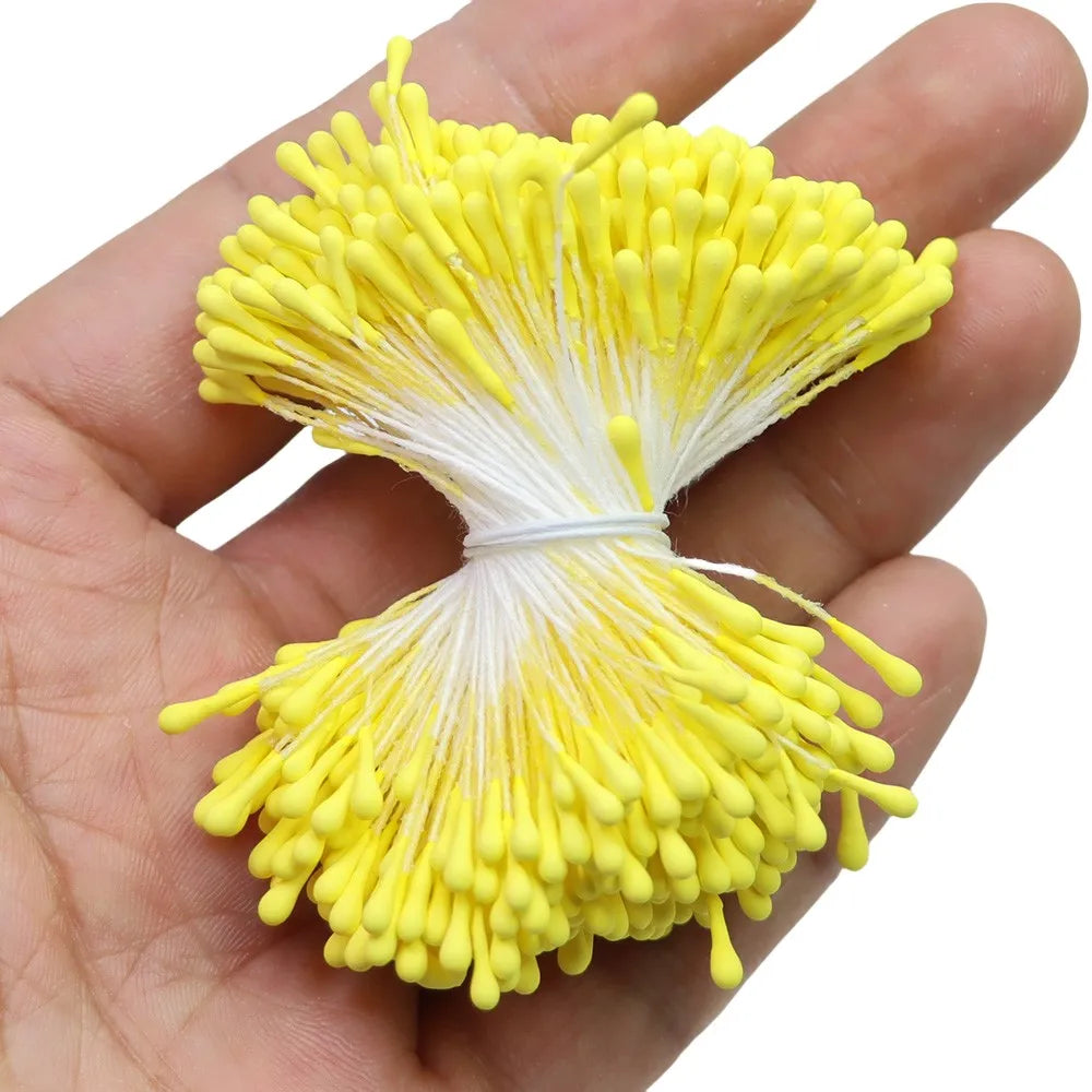 400pcs 2mm Moulti Options Artificial Flower stamen Mini Pearl Floral pistil For Wedding Party Home Decoration DIY Accessories Beauty World Shop