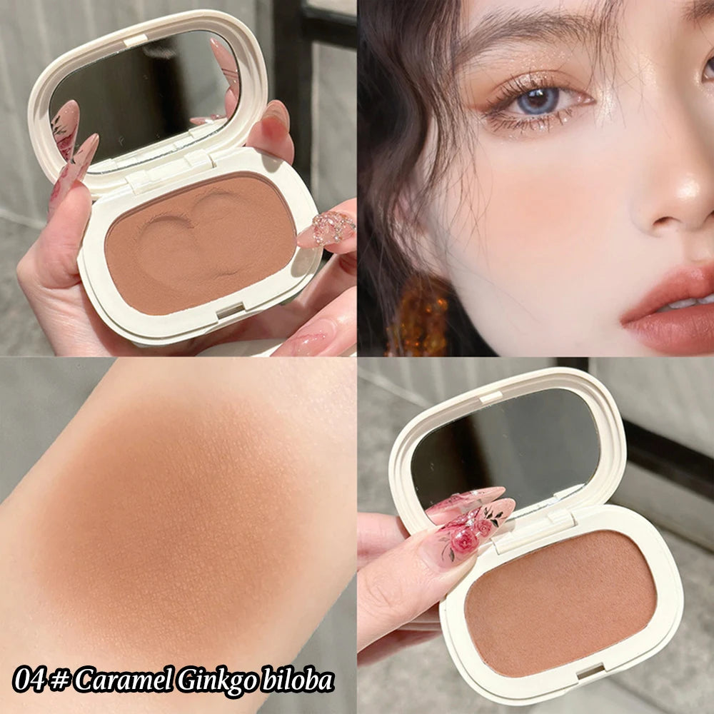 Single Color Blush Silky Texture High Color Rendering No Powder Feeling Low Saturation Long-lasting Natural Matte Blush Cream Beauty World Shop