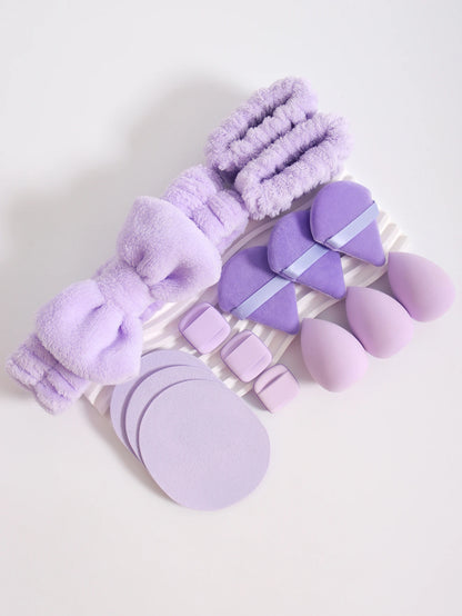 15 件套 Cosmetic Puff Makeup Sponge Blender Beauty Egg Foundation Sponges Puff Wash Face Headband Wristband Make up Accessories Beauty World Shop