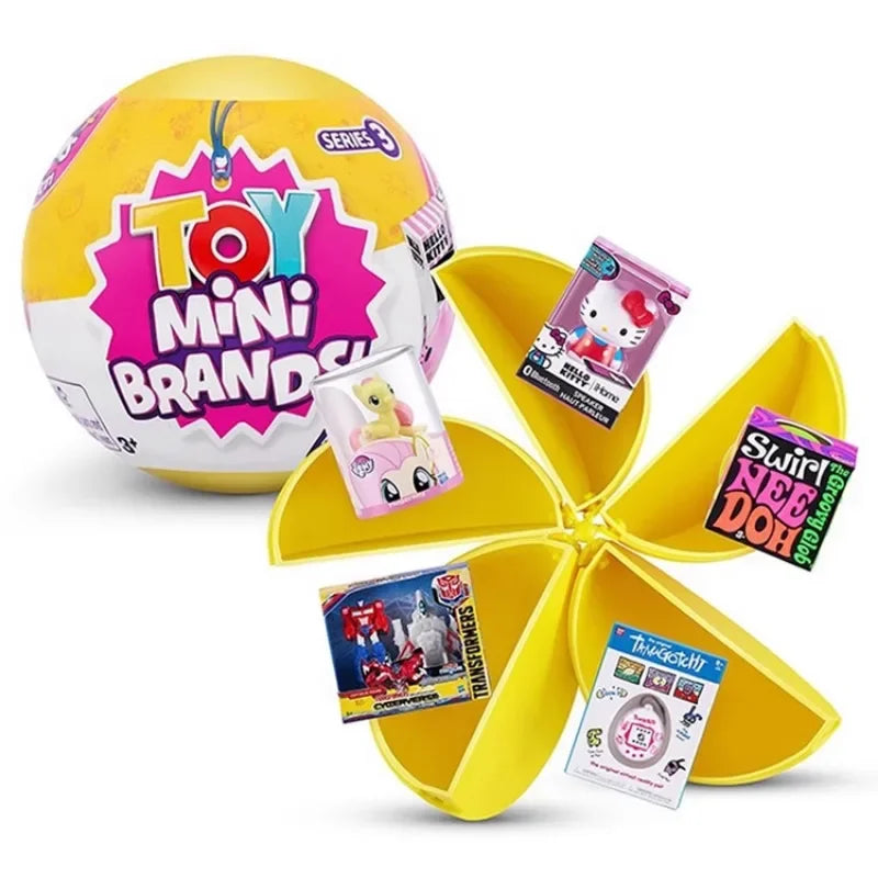Disney 5 Surprise Capsule Toys Mini Brands Series 3 Mystery Blind Box Fashion Surprise Ball Cartoon Figures Collectible Toys Beauty World Shop