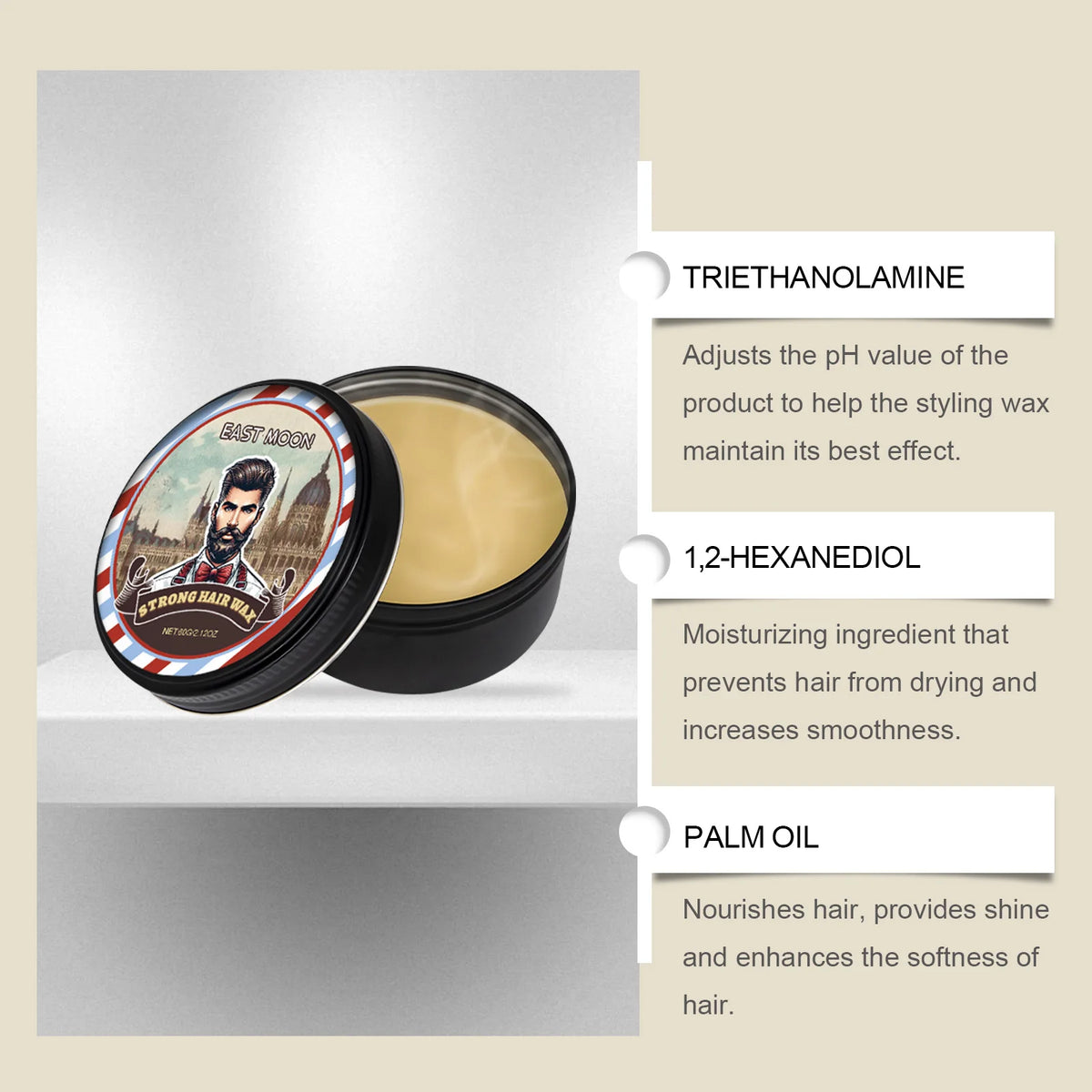 Long Lasting Stying Wax Fluffy Hair Pomade Wax Keep Hair Oil Edge Control Barbershop Tools Salon Hairdressing Mud Hair Styling Beauty World Shop