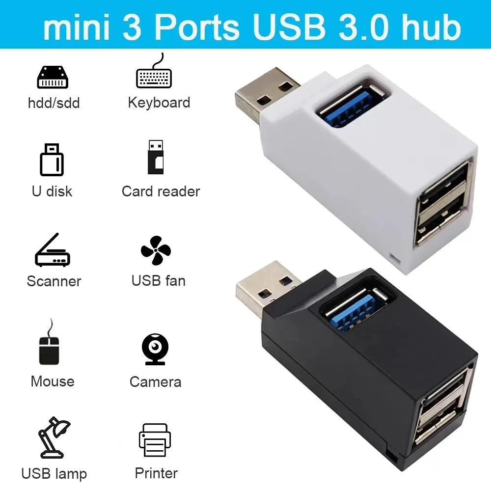 Usb 3.0 Extender Car Splitter Multi Port Usb 2.0 Laptop Office Multi Function Reading Usb Disk Charging Adapter One To Three Beauty World Shop