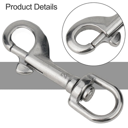 1PCS 316 Stainless Steel Diving Swivel Bolt Snap Spring Hook Clip For Scuba Diving Pet Leash Flag Stainless Steel Oval Swivel Beauty World Shop