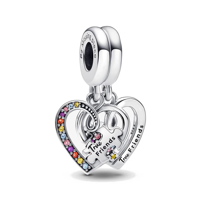 2025 New S925 Silver Spring Ball Bear Cross Pendant Suitable for Original Bracelets DIY Accessories Women's Charm Jewelry Gifts Beauty World Shop