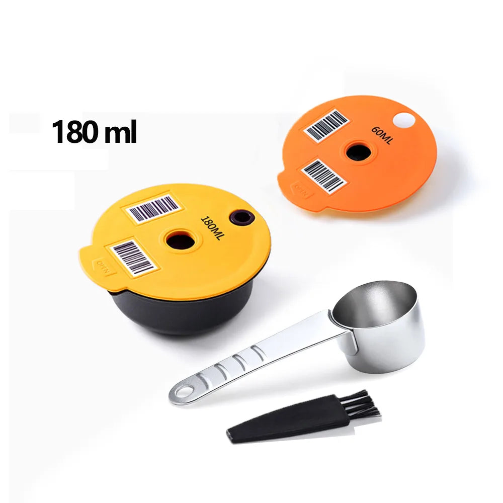 60/180200/220ML Reusable Coffee Capsule Pods for BOSCH-s Machine Tassimo Refillable Filter Pod Silicone Lid Replacement Beauty World Shop