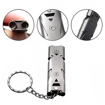 Survival Whistle Keychain–High Decibel,Emergency Whistle for Outdoor,Camping&Hiking–Double Tube Design,Loud Safety AlarmPortable Beauty World Shop