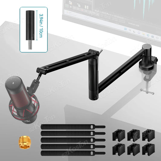 Adjustable Microphone Boom Arm Extended Riser with Cable Management Low Profile Mic Arm Gaming Microphone Stand for AM8 K688 A8 Beauty World Shop