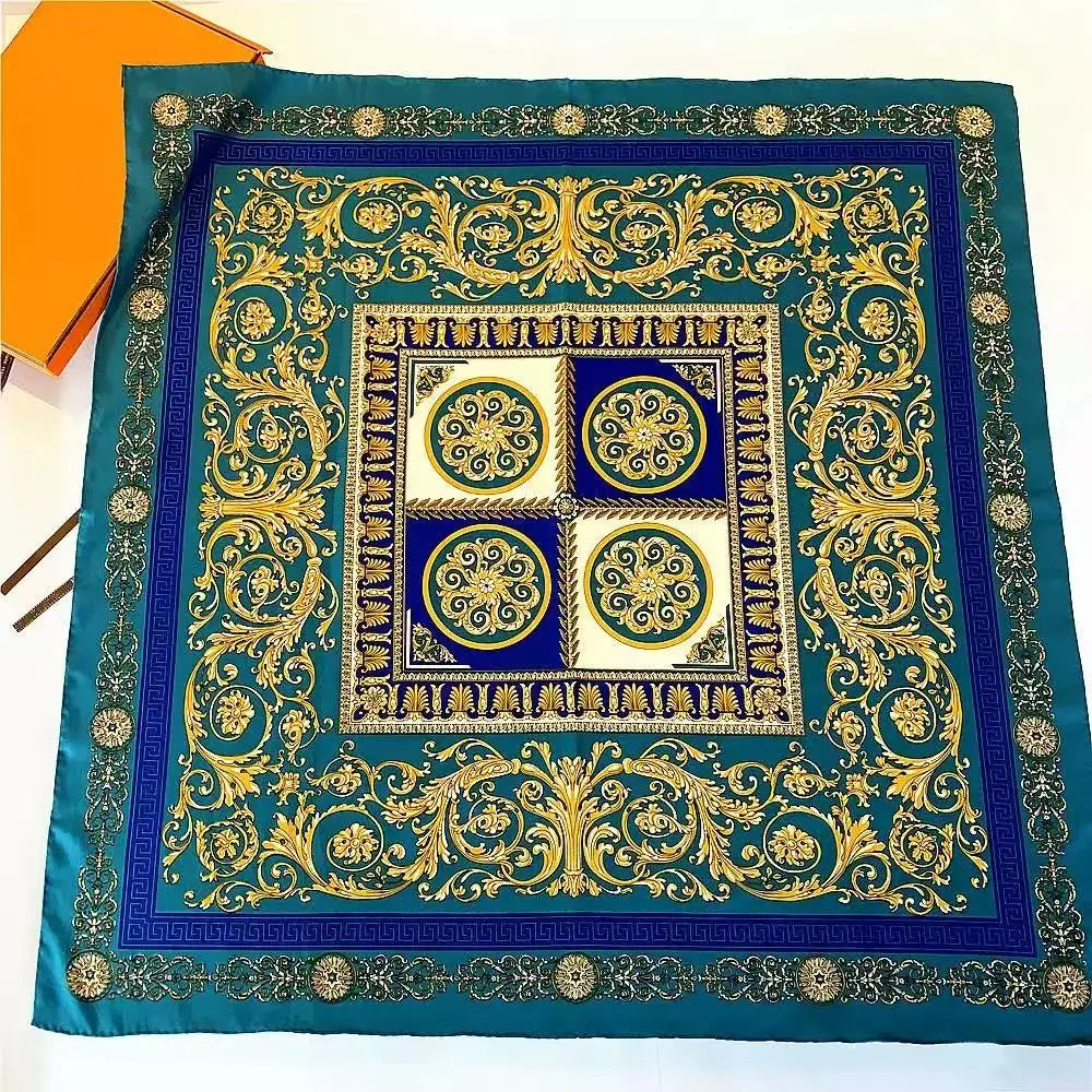 Silky 68x68cm Square Scarf – Stylish & Soft, Multipurpose Head Cover & Elegant Neck Wrap Stylish Print, Silky Soft & Versatile Beauty World Shop